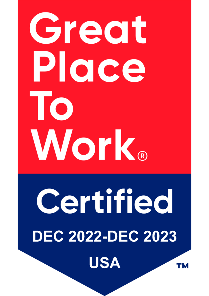 Great Place To Work Certified logo December 2022-2023