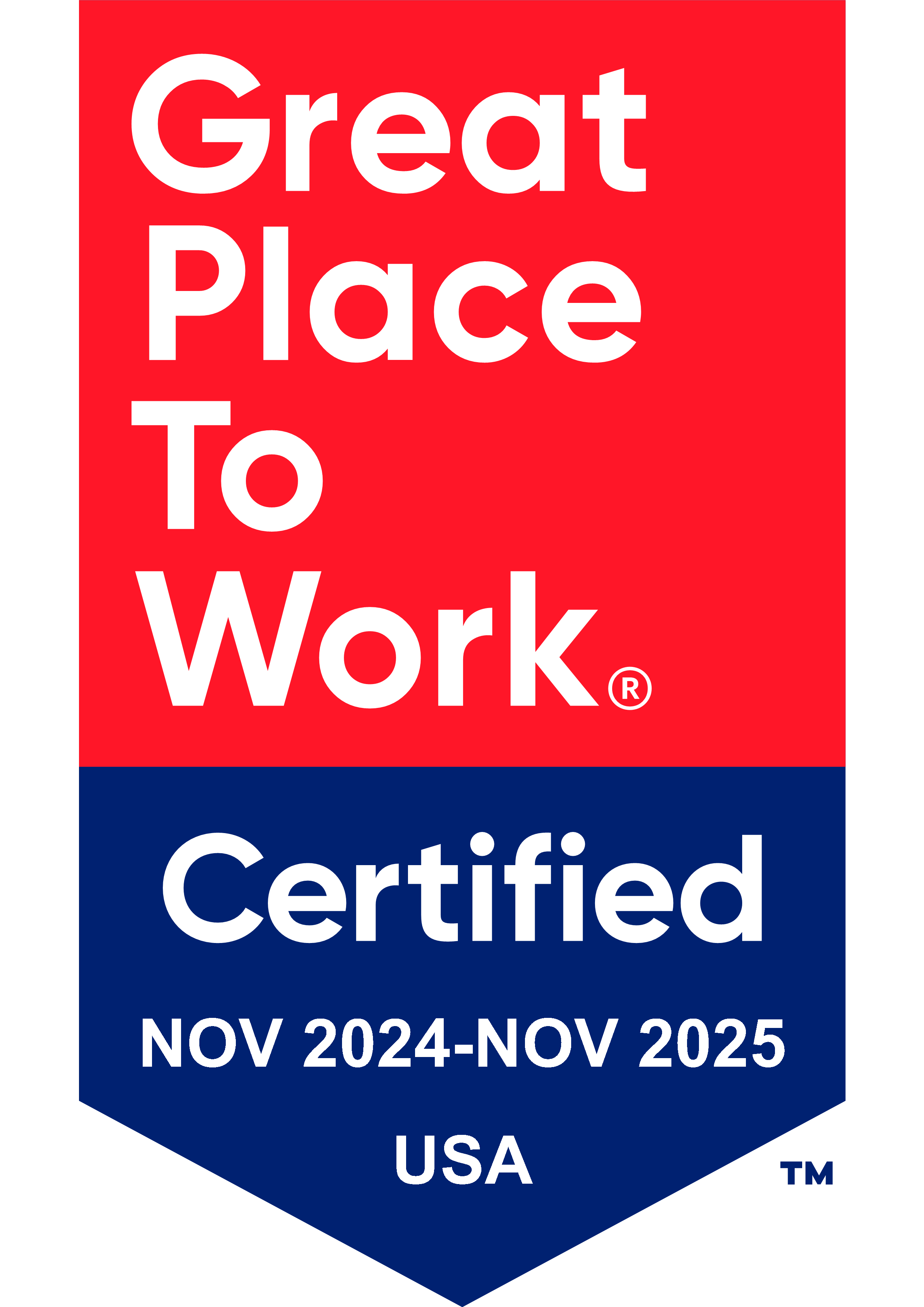 Dynamic certified Great Place to Work November 2024-November 2025 USA