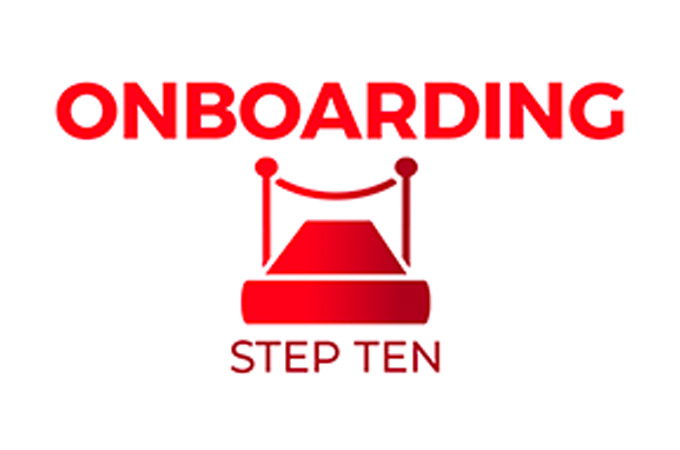 Red carpet icon for Onboarding, step 10 of the hiring process at Dynamic Lifecycle Innovations.