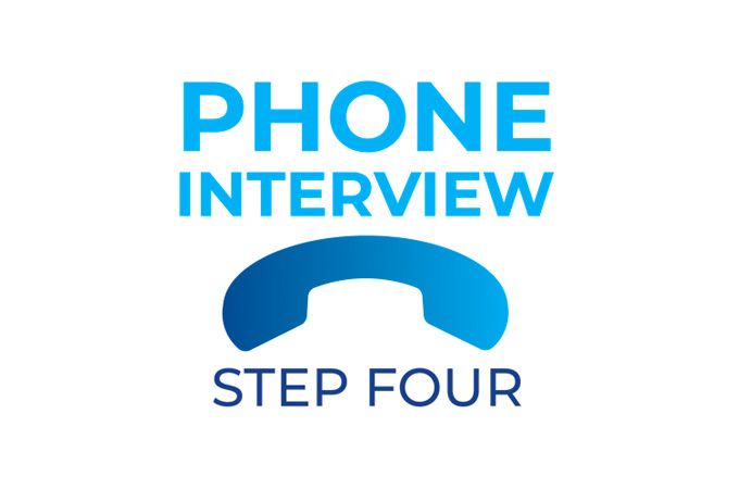 Phone icon for step four, phone interview, of the hiring process at Dynamic Lifecycle Innovations.