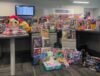 Toy drive at Dynamic Lifecycle Innovations for the annual Toys for Tots charity event.