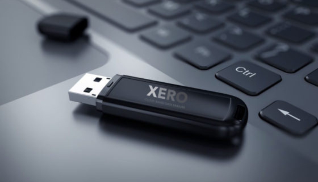 Dynamic Lifecycle Innovations Xero Flash Drive for data erasure and security.